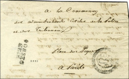 N° 23 / DESNOS + Cachet Orné (S N° 9684 + 9686) Au Recto D'une Lettre Avec Texte Daté Le 8 Ventôse An 3 Signé De Desnos. - 1701-1800: Vorläufer XVIII