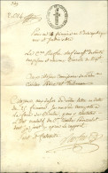 Cachet Orné CHEF DES OFFers DE SANTE DES PRISONS (S N° 9734) Sur Document Daté De Paris Le 22 Frimaire An 3 Signé '' Ruf - 1701-1800: Voorlopers XVIII