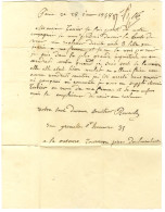 Lettre Avec Texte D'un Prisonnier à La Caserne Tournon Daté Du 28 Juin 1848 Pour Paris. - TB. - 1801-1848: Voorlopers XIX