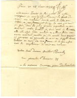 Lettre Avec Texte D'un Prisonnier à La Caserne Tournon Daté Du 28 Juin 1848 Pour Paris. - TB. - 1801-1848: Precursors XIX