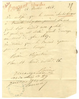 Lettre Adressée En Port Payé à Un Prisonnier Au Fort De Vanves Casemate 5 Datée Du 30 Juillet 1848. - TB. - 1801-1848: Precursores XIX