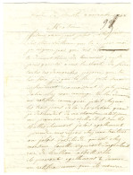 Lettre Avec Texte D'un Prisonnier En Rade De Brest Le 3 Novembre 1848 Pour Paris. Au Verso, Cachet Bleu POUVOIR EXECUTIF - 1801-1848: Précurseurs XIX