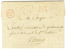 P.86.P. / ATH + P.P. Rouge Sur Lettre Avec Texte Daté Du 22 Nivose An 12 Pour Tournay. - SUP. - Other & Unclassified
