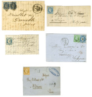 Lot De 5 Lettres De 1850 à 1872. - TB. - Collections