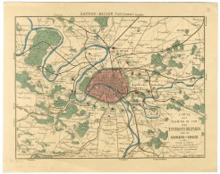 PLANS DE PARIS POUR BALLONS MONTÉS. - Autres & Non Classés