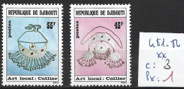 DJIBOUTI 481-82 ** Côte 3 € - Djibouti (1977-...)