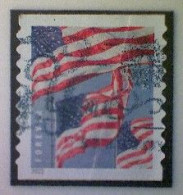 United States, Scott #5657, Used(o), 2022, Three Flags Definitive, (58¢), Red, White, And Dark And Light Blue - Used Stamps