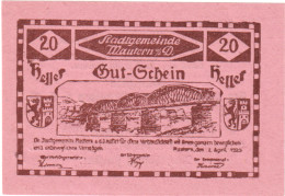 Autriche, Mautern, 20 Heller, Pont, 1920, 1920-12-31, SPL, Mehl:FS 600IIe2 - Oesterreich