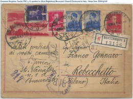 Romania Kingdom Postal History Lot #2 Tourists Stationery Uprated + 1 Nice Variety On Cover X Suisse - Plaatfouten En Curiosa
