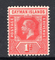 Cayman Islands 1912-20 KGV - Wmk. Mult. Crown CA - 1d Red HM (SG 42) - Cayman Islands