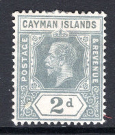 Cayman Islands 1912-20 KGV - Wmk. Mult. Crown CA - 2d Pale Grey HM (SG 43) - Cayman Islands
