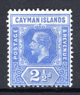 Cayman Islands 1912-20 KGV - Wmk. Mult. Crown CA - 2½d Bright Blue HM (SG 44) - Cayman Islands