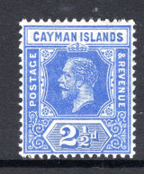 Cayman Islands 1912-20 KGV - Wmk. Mult. Crown CA - 2½d Deep Bright Blue HM (SG 44a) - Cayman Islands