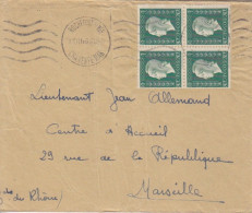 Lettre Obl. Krag Rochefort/Mer Le 11 III 46 Sur 80c Dulac N° 688 X 4 (tarif Du 1/1/46) Pour Marseille - 1944-45 Maríanne De Dulac