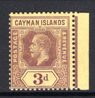 Cayman Islands 1912-20 KGV - Wmk. Mult. Crown CA - 3d Purple On Orange-buff HM (SG 45c) - Cayman Islands