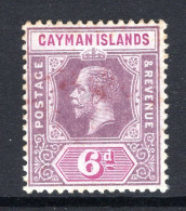 Cayman Islands 1912-20 KGV - Wmk. Mult. Crown CA - 6d Dull & Bright Purple HM (SG 47) - Cayman Islands