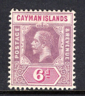 Cayman Islands 1912-20 KGV - Wmk. Mult. Crown CA - 6d Dull & Bright Purple HM (SG 47) - Cayman Islands