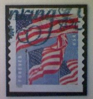 United States, Scott #5657, Used(o), 2022, Three Flags Definitive, (58¢), Red, White, And Dark And Light Blue - Usati