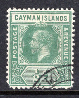 Cayman Islands 1912-20 KGV - Wmk. Mult. Crown CA - ½d Green Used (SG 41) - Cayman Islands