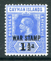 Cayman Islands 1917 KGV - WAR TAX - 1½d On 2½d Deep Blue HM (SG 56) - Cayman Islands