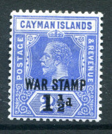 Cayman Islands 1917 KGV - WAR TAX - 1½d On 2½d Deep Blue HM (SG 56) - Cayman Islands