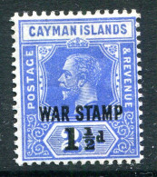 Cayman Islands 1917 KGV - WAR TAX - 1½d On 2½d Deep Blue HM (SG 56) - Cayman Islands