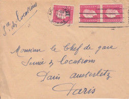 Lettre Obl. Secap AMI317 5 LD Amiens Gare Le 22 1 46 Sur 1F50 Dulac N° 691 X 3 Pour Paris - 1944-45 Marianne Of Dulac