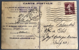 France, Divers Roulette Sur CPA Paris 1.3.1926 - (B4236) - Coil Stamps