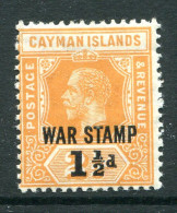 Cayman Islands 1919-20 KGV - WAR TAX - 1½d On 2½d Orange HM (SG 59) - Cayman Islands