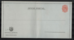Argentina Ministerio De Relaciones Exteriores Postal Stationery Large Official Letter-card Not Posted B200115* - Postwaardestukken