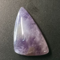 Cabochon "dentelle" D'améthyste Et Agate Naturel - Brésil - 17.44 Carats -  22.5 X 15 X 7 Mm - Amethyst