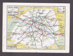 Plan De Metro Publicitaire Offert Par SELLSA SERVICE Paris 14è ( Carte Taride Metropolitain Réseau Urbain (Ref. CLB) - Europa