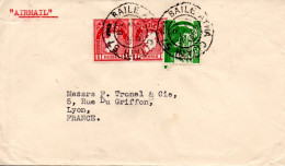 IRLANDE AFFRANCHISSEMENT COMPOSE SUR LETTRE AVION POUR LA FRANCE 1948 - Lettres & Documents