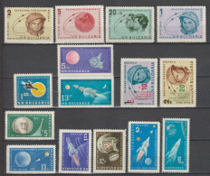 BULGARIE - 1960/1964 - SERIES COMPLETES COSMOS POSTE AERIENNE YVERT N° 78/79+82/84+91/2+96/103 ** MNH - COTE = 68 EUR - Luftpost