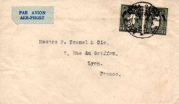 IRLANDE AFFRANCHISSEMENT COMPOSE SUR LETTRE AVION POUR LA FRANCE 1948 - Covers & Documents