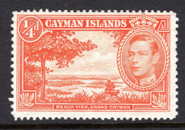 Cayman Islands 1938-48 KGVI Pictorials - ¼d Beach View - P.13½ X 12½ - HM (SG 115a) - Cayman Islands