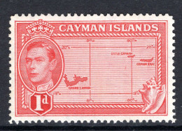 Cayman Islands 1938-48 KGVI Pictorials - 1d Map Of Cayman Islands HM (SG 117) - Cayman Islands