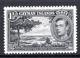 Cayman Islands 1938-48 KGVI Pictorials - 1½d Beach View HM (SG 118) - Cayman Islands