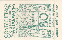 Autriche, Maria-Laach, 80 Heller, Village, 1920, 1920-12-31, SPL - Oesterreich