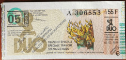 Billet De Loterie Nationale Belgique 1988 5e Tranche Du Fond Des Calamites - 3-2-1988 - Billetes De Lotería