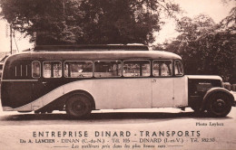 Dinan - RARE CPA ! - établissement LANCIEN - Entreprise Dinard Transports - Bus Autobus Car Autocar CITROËN - Dinan