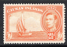 Cayman Islands 1938-48 KGVI Pictorials - 2½d Rembro - Schooner HM (SG 120a) - Cayman Islands