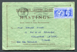 RC 26716 GRANDE BRETAGNE 1948 OLYMPIC GAMES DE LONDRES ON SOUVENIR LETTER CARD DEPLIANT - Cartas & Documentos