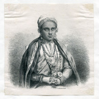 Document 19e : Jeune Femme De Couleur En Buste Tenue D'apparat Anneau Nez Collier Bracelet - J. Guillaume SC - Prints & Engravings