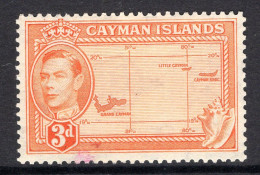 Cayman Islands 1938-48 KGVI Pictorials - 3d Cayman Islands Map HM (SG 121) - Cayman Islands
