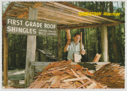 Australia NEW SOUTH WALES NSW Roof Shingle Splitter TIMBERTOWN WAUCHOPE Bellevue BV571 Postcard C1970s - Andere & Zonder Classificatie