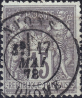 FRANCE - 1878 TàD T.18 " NYONS / DRÔME " Sur Yv.77 15c Gris Sage T.II - TB - 1877-1920: Semi-moderne Periode