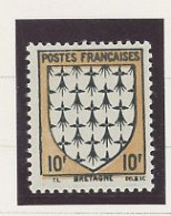 VARIÉTÉ - N° 573a N* - BRETAGNE -SIGNATURE EL AU LIEU DE PIEL - Neufs