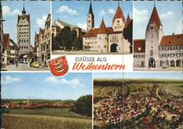 41958692 Weissenhorn Oberes Tor Rathaus Kirche Turm Gesamtansicht Wappen Weissen - Weissenhorn