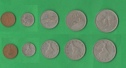 Zimbabwe 1 + 5 + 20 + 50 Cents + 1 Dollar Afrikan State États Africains - Zimbabwe